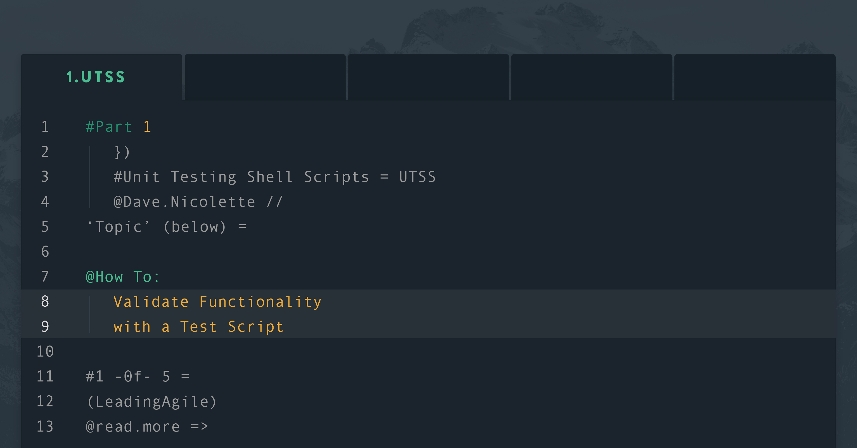 Unit Test Shell Scripts:<br>Part One