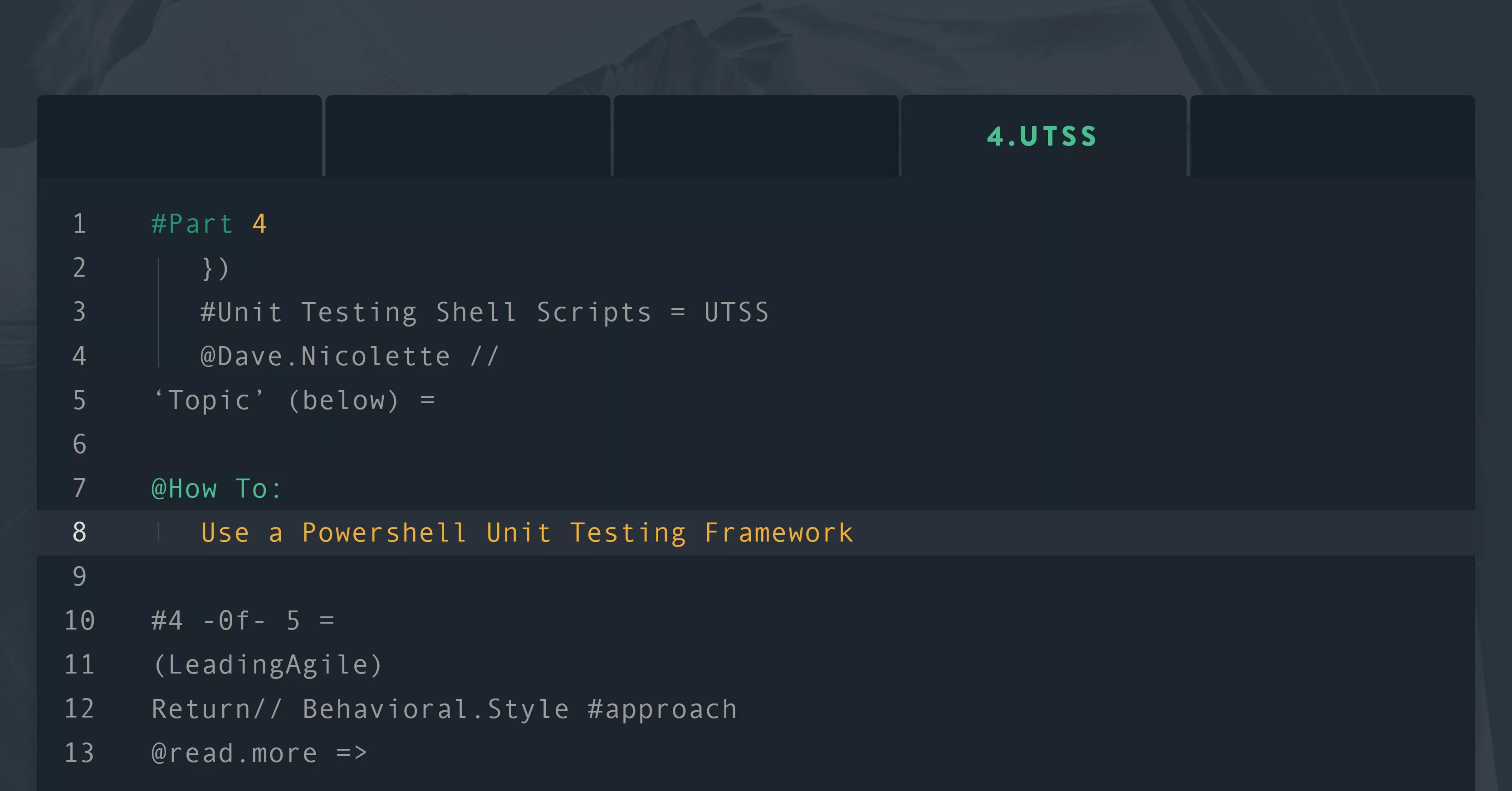 Unit Testing Shell Scripts:<br>Part Four