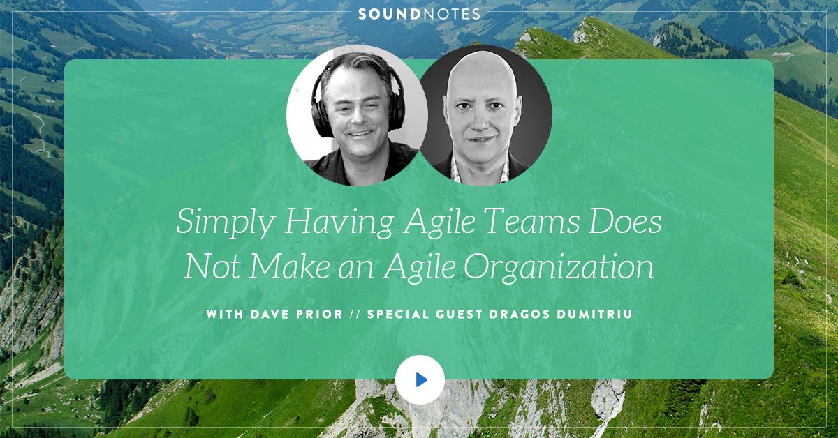 Simply Having Agile Teams Does Not Make an Agile Organization w/ Dragos Dumitriu