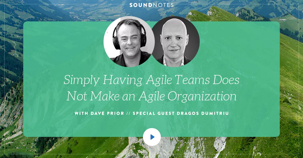 Simply Having Agile Teams Does Not Make an Agile Organization w/ Dragos Dumitriu